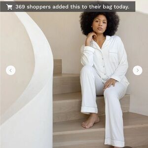 Cozy Earth Bamboo Women's White Pajama Set